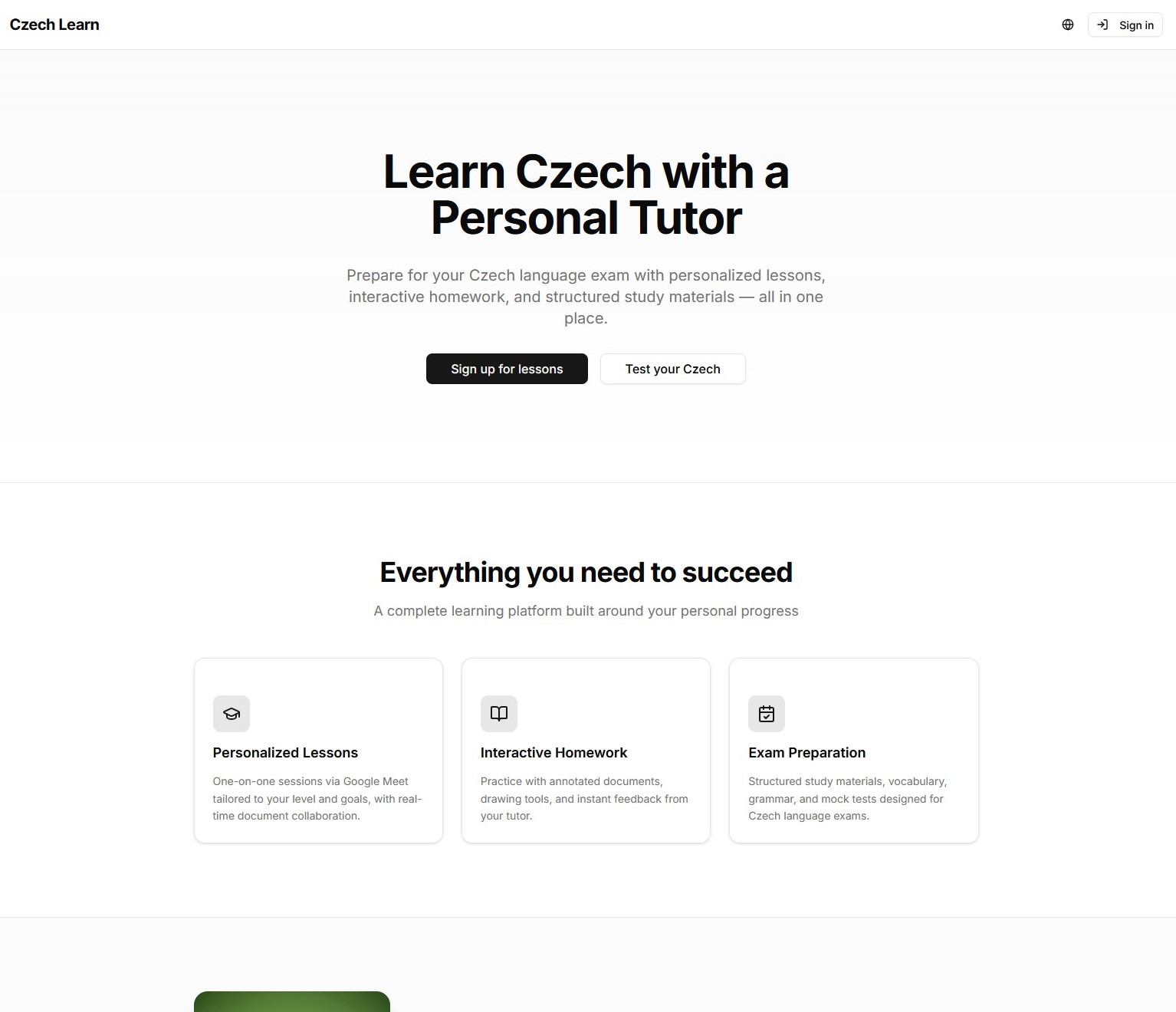 Czech learning website 1