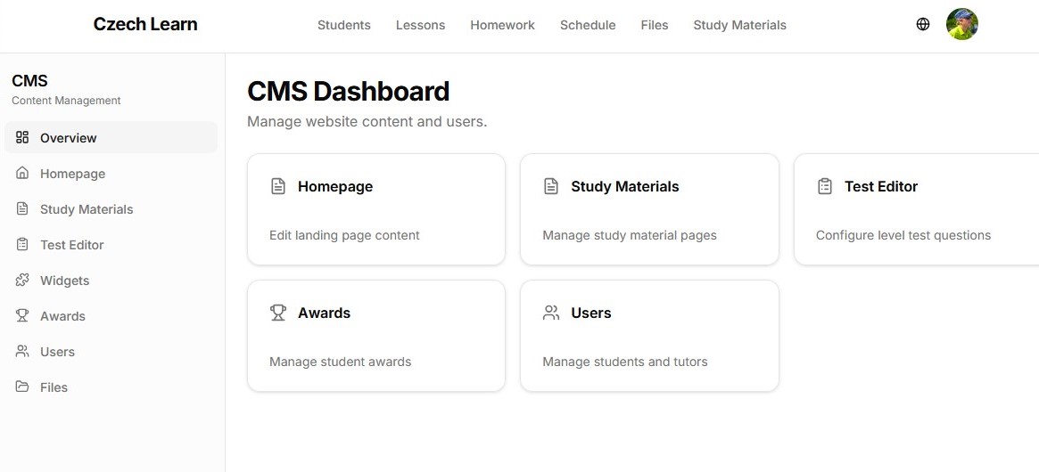 Czech learning website 8
